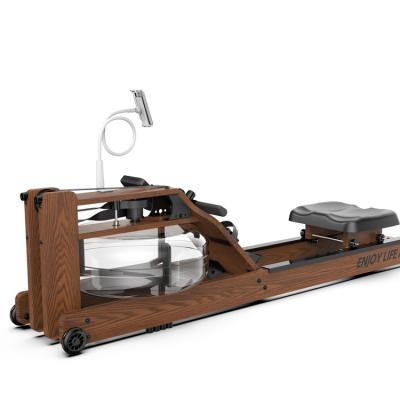 China 150KGS/330LBS Wooden Home Training Water Rower Frame Water Row Machine With Seat for sale