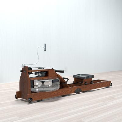 China Foldable Training Home Oak Wood Cardio Gym Equipment Fitness Use Water Rowing Machine for sale