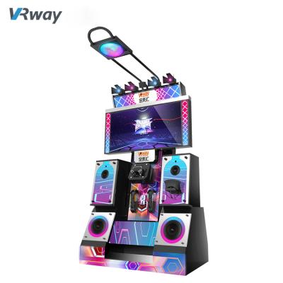 China Mall Win Money 9D VR Beaten Hero Simulator Arcade Game Machine Double Player Money 9D VR Saber Music Shooting Game For Kids And Adults for sale