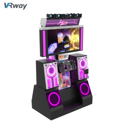 China Shopping Mall Amusement Park Virtual Reality 9D VR Dual Players Arcade Shooting VR Video Game Free Walking Beat Saber Music Machine for sale