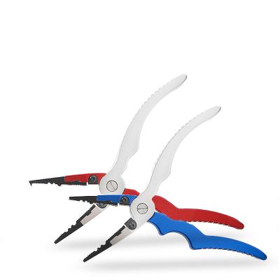 China Wholesale Stainless Steel Luya Pliers Clip Fish Curved Nose Pliers Fish Order Device Knife Pliers for sale