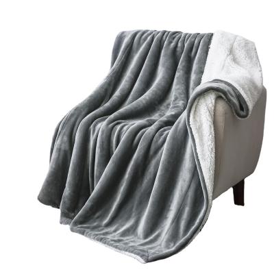 China PORTABLE Custom Luxury Warm Fabric Customized Ultra Soft Sherpa Throw Fleece Blanket For Winter for sale