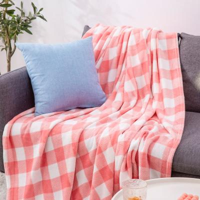 China OEM ODM PORTABLE Mult-size Custom Plaid Blanket 200Cm*220Cm 200Cm*240Cm for sale