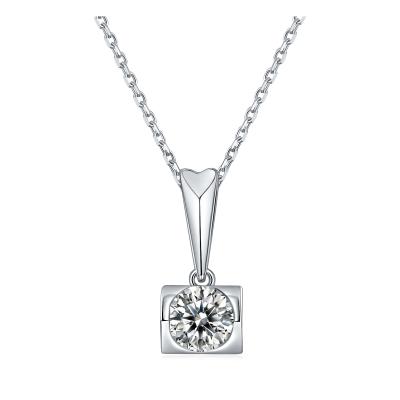 China FASHIONABLE ShanZuan Jewelry Angel Kiss Pendant And Earrings Square Moissanite Jewelry Set 925 Silver For Women for sale