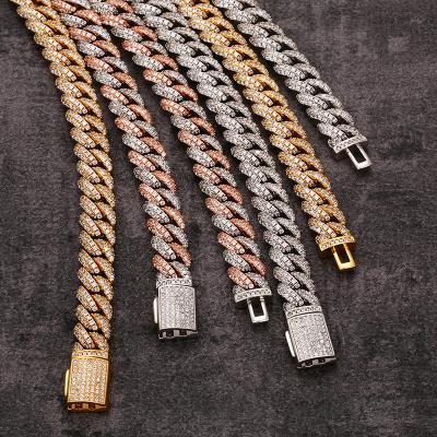 China Hiphop Shanzuan Hiphop Style 10mm Moissanite Clasp Jewelry Box Clasp 925 Silver Western Cuban Chain Necklace Fashion Necklace for sale