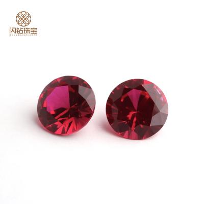 China RUBY High Quality Round Brilliant cut 0.8mm-3mm #8 Ruby Loose Gemstone Synthetic Ruby in stock for sale