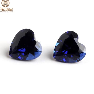 China Jewelry Making Natural Heart Shape Cut 3x3mm-10x10mm Sapphire Ring For Women Synthetic Blue Sapphire for sale