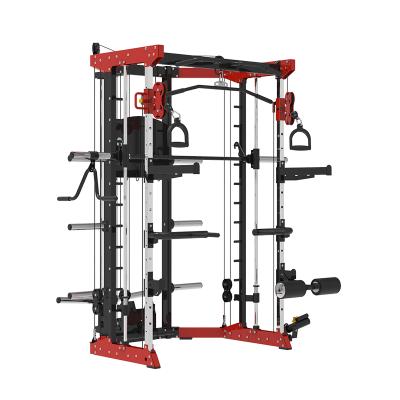 China Commercial Multifunctional Smith Machine With Strength Squat Fitness Rack Cable Smith Machine Training Equipment for sale