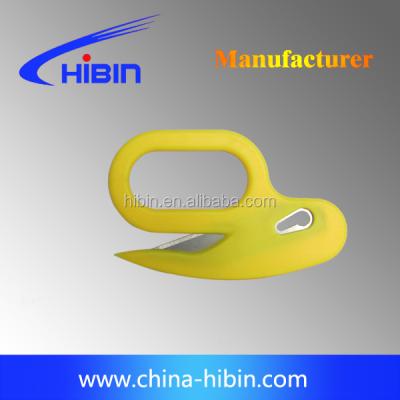 China Plastic Safety Box Opener Stainless Steel Blade Seat Belt Cutter HB8117 for sale