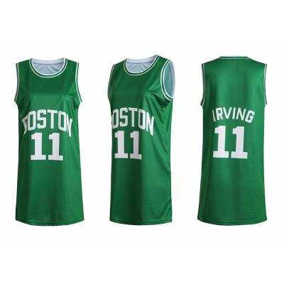 China OEM ODM Celtics Basketball Antibacterial Tank Top Women Long Basketball Shirts And Tops Uniform With Custom Logo for sale