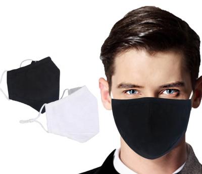 China Style Washable Breathable Pure White Pure Black Cotton Washable Breathable Facemask for sale