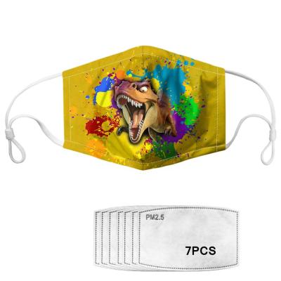 China Dinosaur 3d Print Pattern Washable And Breathable Face Mask For Decoration for sale