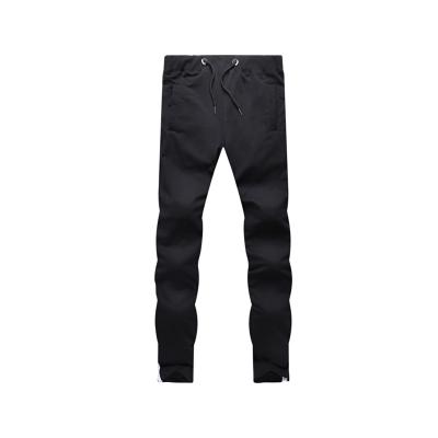 China 65% Cotton 35% Polyester Long Pant Men Logo Thin Breathable Three Line Pants Custom Cargo Sweatpants Stretch for sale