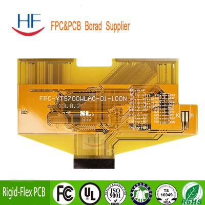 China Lead Free Wearable FPC ENIG 4oz Flexible Print Circuit Board  yellow solder mask color High quality Te koop