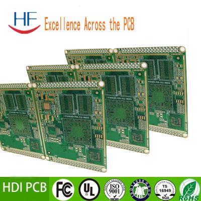 China 10 capas de placa de PCB electrónica BGA Material 0,08 mm MIN Puente de máscara de soldadura en venta