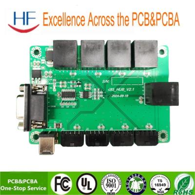 China 4 Layer FR4 PCB Assembly With Green Solder Mask 1oz Copper 1.6mm PCBA For Industry Control à venda