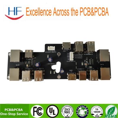 China Customized Black Solder Mask PCB Assembly With 1.6mm Board And 1oz Copper PCBA For Online Lab Platform à venda