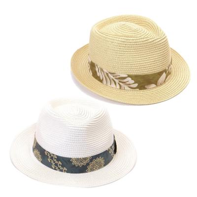 China Sun Protection & High Quality Supplier Summer Adjustable Fedora Straw Hats Elegant Beach Breathable for sale