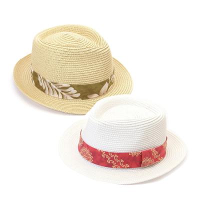 China Sun Protection & Summer Breathable Multi Color Beach Fashion Straw Fedora Hats Paper Edge For Adults for sale