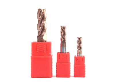 China 2020 OEM HRC55 4 flute milling cutter with coating tungsten carbide roughing end mill for metal for sale