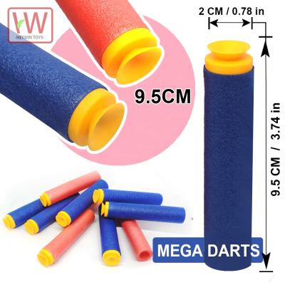 China Other (2 Colors) 9.5CM Kids EVA Bullet MEGA DARTS Refill Clip Darts Soft Bullets Guns Outdoor Foam Toy---SURGEON (HM8N) for sale