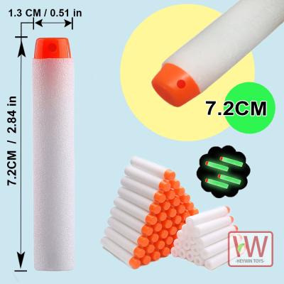 China Others 7.2CM LUMINOUS EVA Bullet Refill Clip Darts Soft Foam Bullets Throw Toys For Children (HM8J) for sale