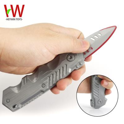 China Wholesale Pretend Retractable Plastic Game Toys Knife Kids Toys Magic Props April Fools Day Tricky Toys (HM11H) About 20cm for sale