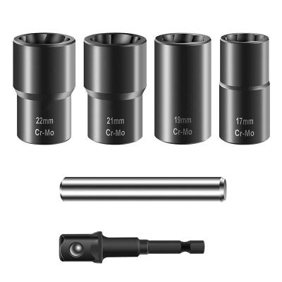 China Tool Kit Twist Socket Set, Hook Nut Remover, Metric Tool Kit With Center Punch Bar Car Bolt Stud Hook Nut Extractor Drive 17 1/2