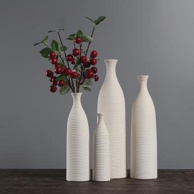 China Creative Modern Minimalist Chinese Ceramic Vase Home Decoration Open Living Room TV Cabinet Dining Table Decorations Soft Vase for sale