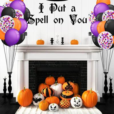 China New Halloween Latex Balloon String Garland Set Bar Mall Festive Atmosphere Party Decoration Eco-Friendly Balloons for sale