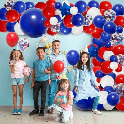 China Wholesale American Independence Day Eco-friendly Red And Blue Latex Balloon Set For Decoration for sale