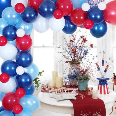 China Eco-Friendly Wholesale Navy Captain America Red and Blue Balloon Arch Set Wedding Party Decorations Balloons Set for sale