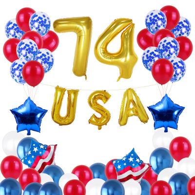 China Wholesale Eco-Friendly Amazon Independence Day USA Balloon Costume Party Balloons Set Inflatable Balloons Decoration for sale