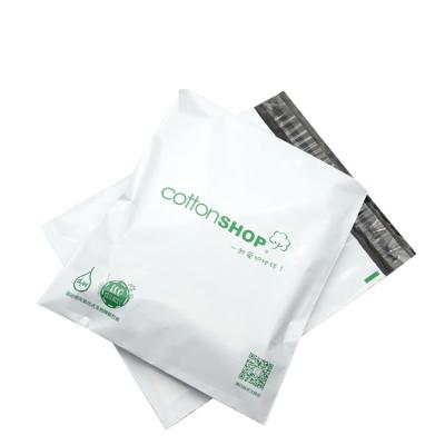 China Biodegradable Custom Printed Small Food Items Clothing Waterproof Logistics Express Ad Biodegradable Eco Friendly Bag for sale