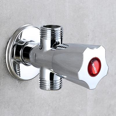 China Without Bathroom Commercial Toilet Kitchen Diverter KAIJ OEM Price Basin Water 3 Way Brass Angle Valve for sale