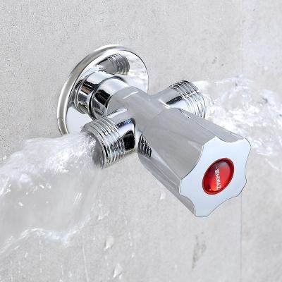 China Without Diverter KAIJ 3 Way Angle Stop Valve Shower Diverter Angle Valve For Water Inlet Manual Control 1 2 Inch Brass Ball Valves bathroom for sale