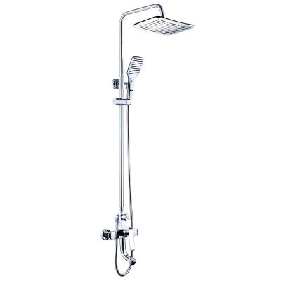 China KAIJ Complete Wall Mounted Stainless Steel Slide Bar Shower Set With Thermostatic Faucet Mixer Shower Mixer Set for sale