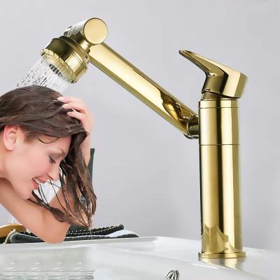 China Hot Product KAIJ Basin Mixer Tap Gold Modern Faucet Deck Mounted Luxury Qualitty Modern Basin Faucet for sale