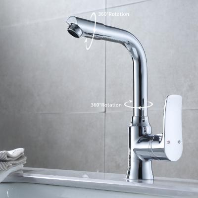 China KAIJ Faucets Black Faucet Stainless Steel Painting Faucet Metered Bathroom Basin Faucets Blackened Mixer Tap Hot Cold Single Hole for sale