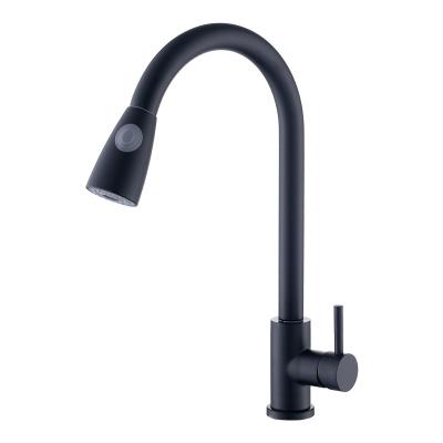 China Sense Faucets KAIJ Black Kitchen Faucet 304 Stainless Steel Mixed Faucet Hot Brushed And Cold Brushed Professional Manufacturer for sale