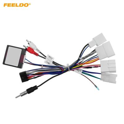 China Car Stereo 16pin Wiring Harness With Canbus Box For Toyota Prado Radio Installation Wire Audio Adapter for sale