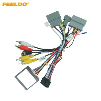 China Car Audio Wiring Harness With Canbus Box For Honda Odyssey Aftermarket 16pin CD/DVD Installation Wire Stereo Adapter for sale