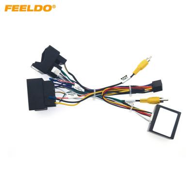 China Car Audio Wiring Harness With Canbus Box For Volkswagen Golf 7 CD/DVD 16pin Aftermarket Installation Stereo Wire Adapter (MPQ) for sale