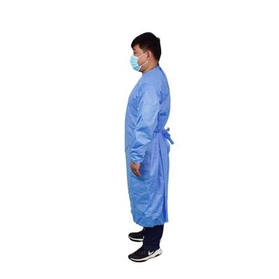 China SMS or PP+PE Sms Isolation Gown Hospital Gown Surgical Disposable Gown for sale