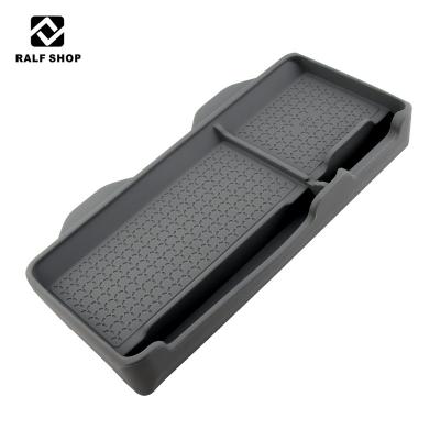 China Business/Luxury Console Car Silicone Mat Hidden Dashboard Storage Box Central Organizer Tray For Tesla Model 3/Y for sale