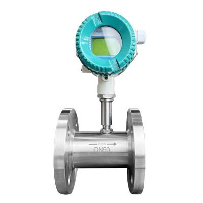 China 4-20mA Pulse RS485 Battery Pure Water Flowmeter SS304 SS316L Diesel Fuel Edible Oil Medidor De Flujo Turbine Flow Meter for sale