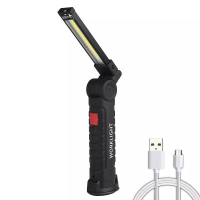 China Usb rechargeable Portable 5 Modes Handle Camping Light Emergency Working Lamp Waterproof USB Rechargeable COB Work Lamp LED Working Light for sale