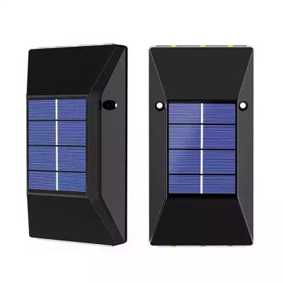 China Garden Outdoor Super Bright Ip65 Waterproof Household Garden Yard Decoration Lighting Up Down Luminous 6 Led Solar Wall Lamp Light for sale