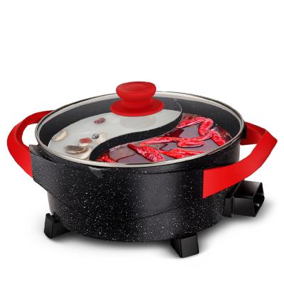 China Hotel Chongqing Hot Pot High Quality Boil Dry Pad Stainless Steel Electric Pot 2 Flavor For Party for sale