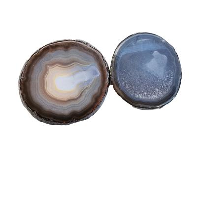 China China Wholesale Polished Natural Agate Stone Slices Raw Stone Agate Slices Beautiful Colorful Agate Slices for sale